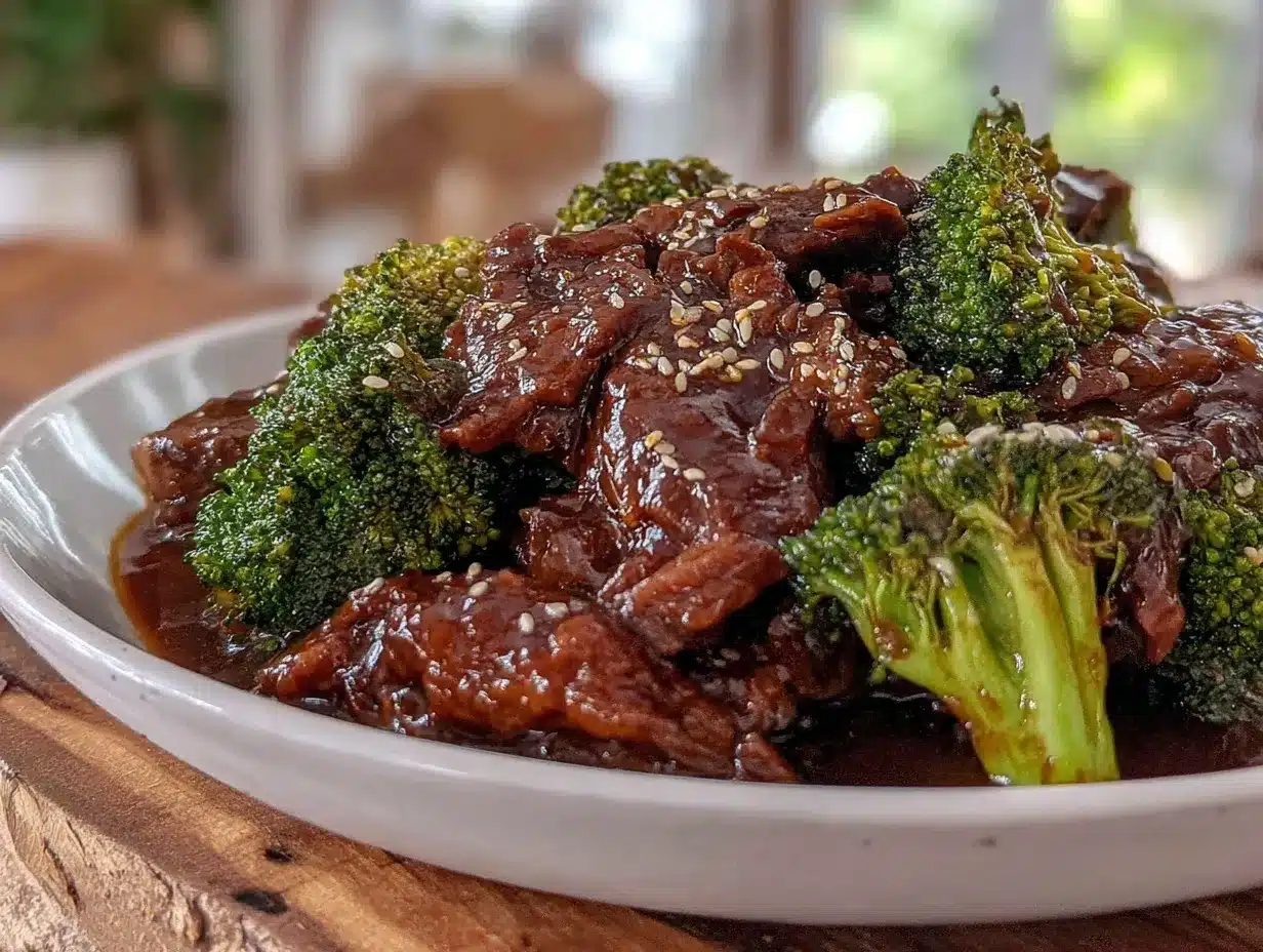slow cooker beef and broccoli preparation steps