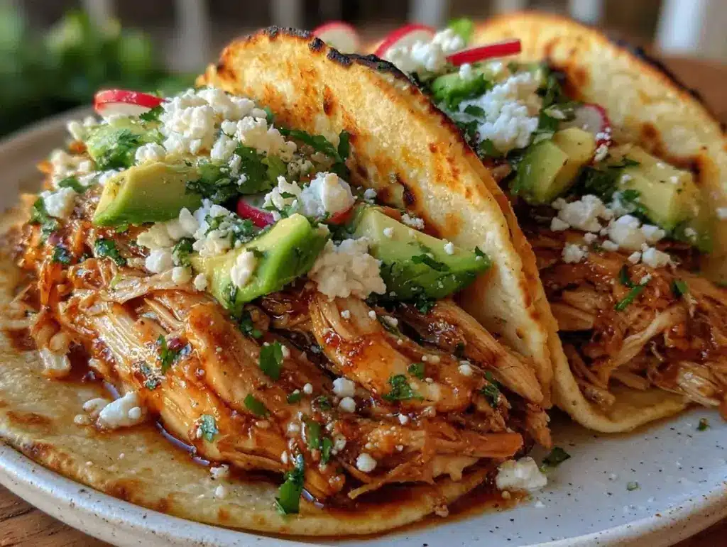 slow cooker chicken breast tacos - featured image