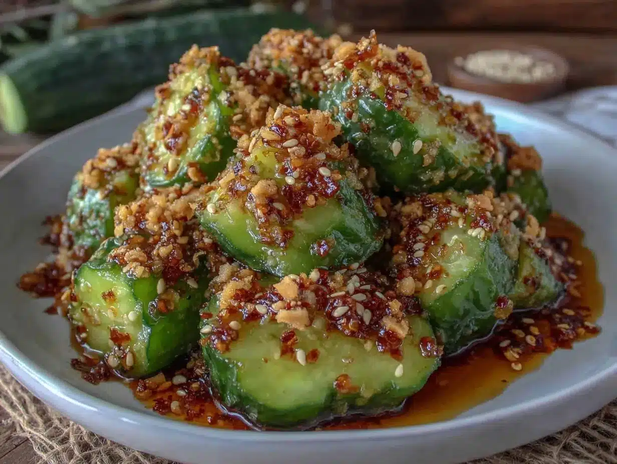 smashed cucumber salad preparation steps