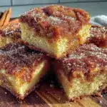 soft baked snickerdoodle bars - featured image