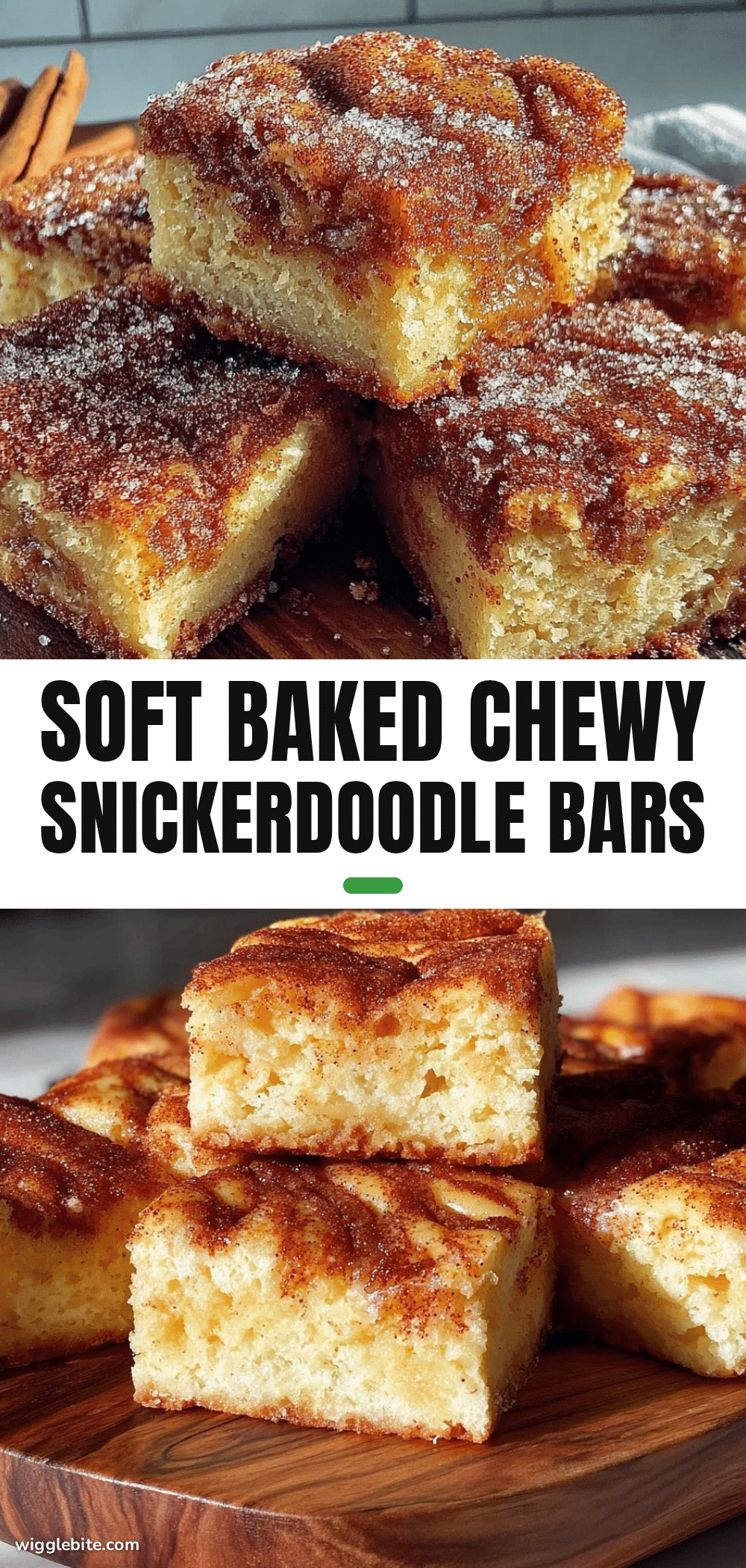 soft baked snickerdoodle bars recipe