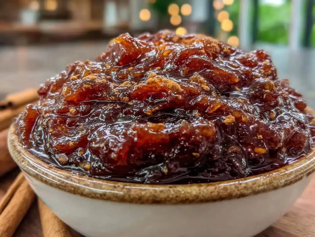 spiced cinnamon pear butter crockpot recipe - featured image