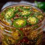 spicy pickled jalapeños in brine - featured image