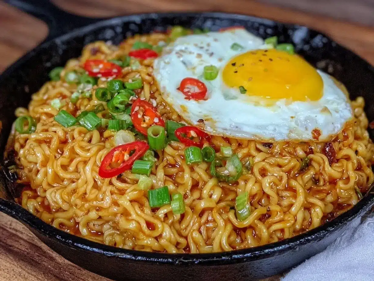spicy ramen noodle stir-fry - featured image