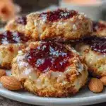 strawberry jam thumbprint cookies - featured image