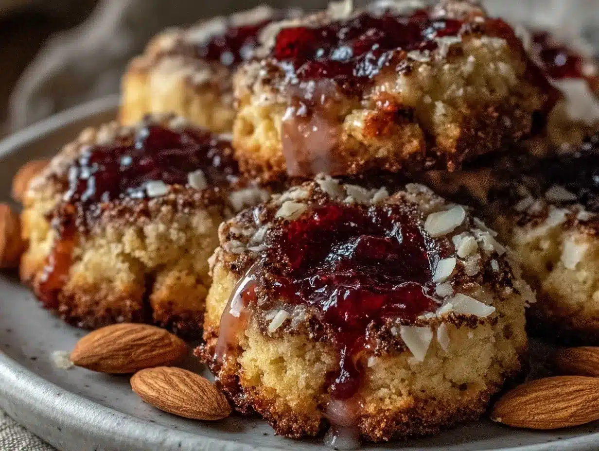strawberry jam thumbprint cookies preparation steps