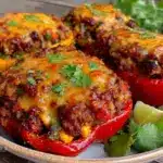 taco-stuffed bell peppers - featured image