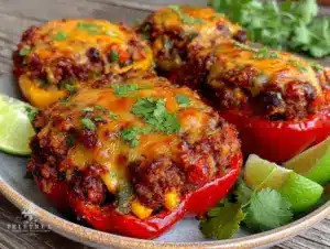 taco-stuffed bell peppers - featured image