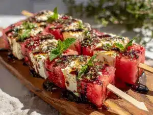 watermelon feta skewers - featured image